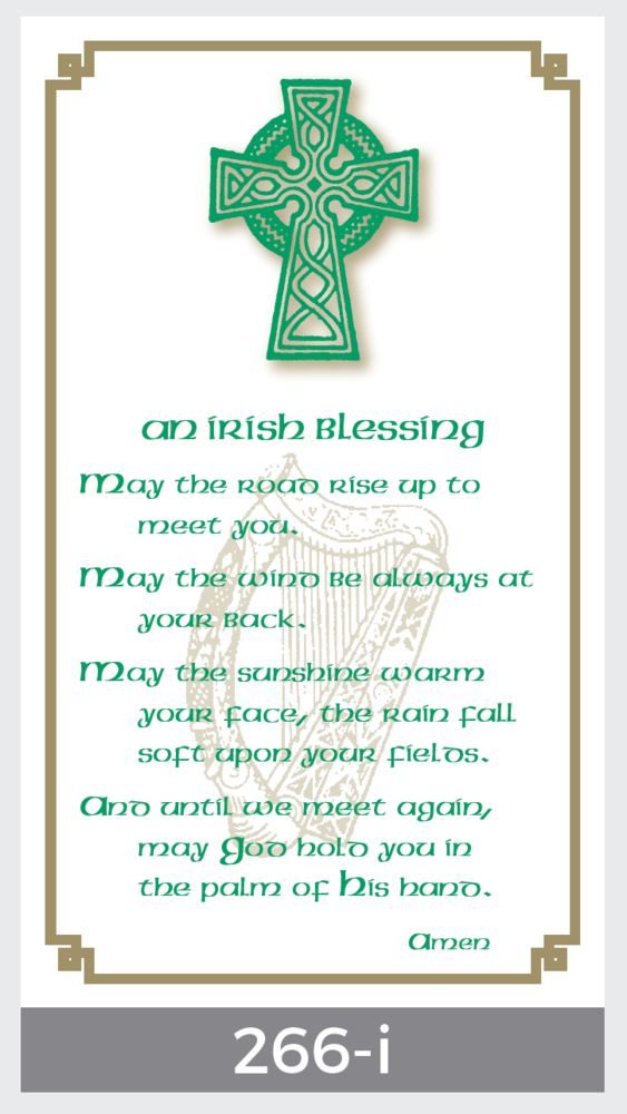 irish blessing prayer card