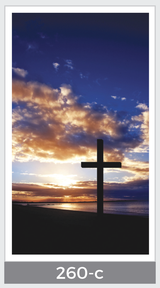 cross with sky prayer card